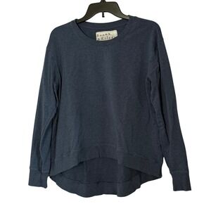 Frank & Eileen Tee Lab Graceful Sweatshirt Blue High-Low - Small